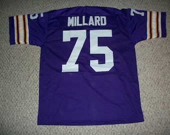KEITH MILLARD Unsigned Custom Minnesota Purple Sewn New Football Jersey Sizes S-3XL