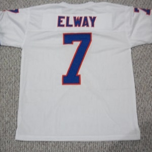 JOHN ELWAY Denver  Unsigned Custom White Sewn New Football Jersey Sizes S-3XL