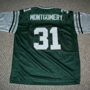 WILBERT MONTGOMERY Unsigned Custom Philadelphia  Green Sewn New Football Jersey Size S, M,L,XL,2XL,3XL