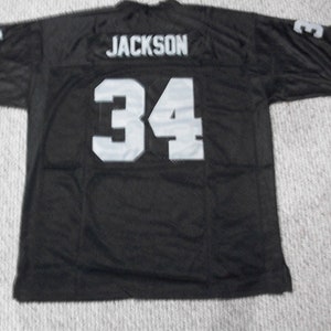 BO JACKSON 未署名カスタム ブラック 縫製 新品 フットボール ジャージ サイズ S、M、L、XL、2XL、3XL
