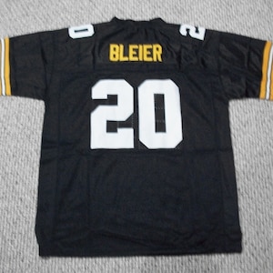 ROCKY BLEIER Unsigned Custom Pittsburgh Black genaaid nieuw voetbalshirt maat S, M, L, XL, 2XL, 3XL