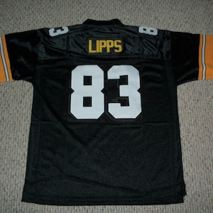 LOUIS LIPPS Unsigned Custom Pittsburgh Black genaaid nieuw voetbalshirt maat S, M, L, XL, 2XL, 3XL