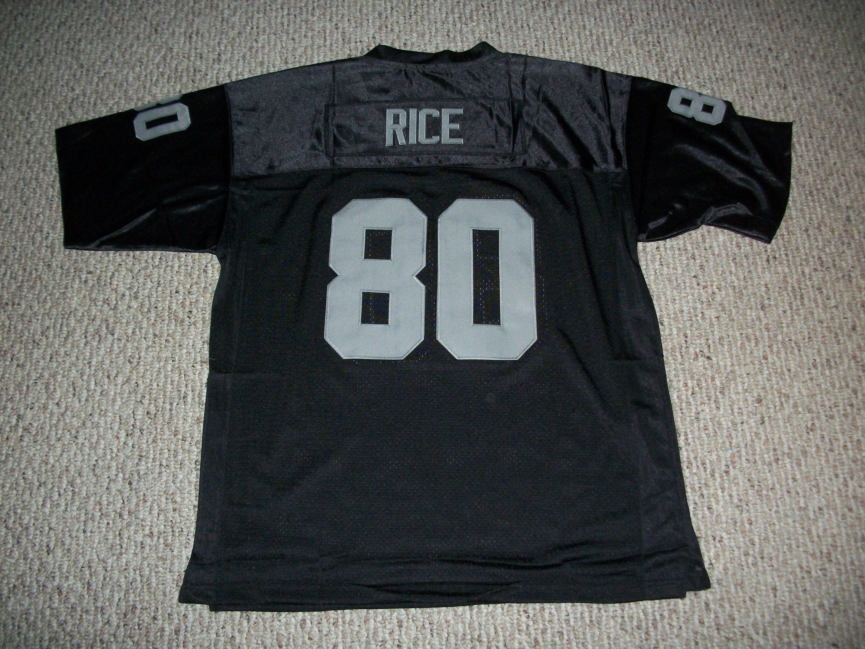 Reebok NFL Jersey Mens Size 2XL Black Oakland Raiders #80 Jerry Rice HOF