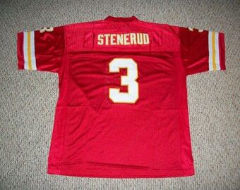 JAN STENERUD Unsigned Custom Red Kansas City Sewn New Football Jersey Sizes S-3XL