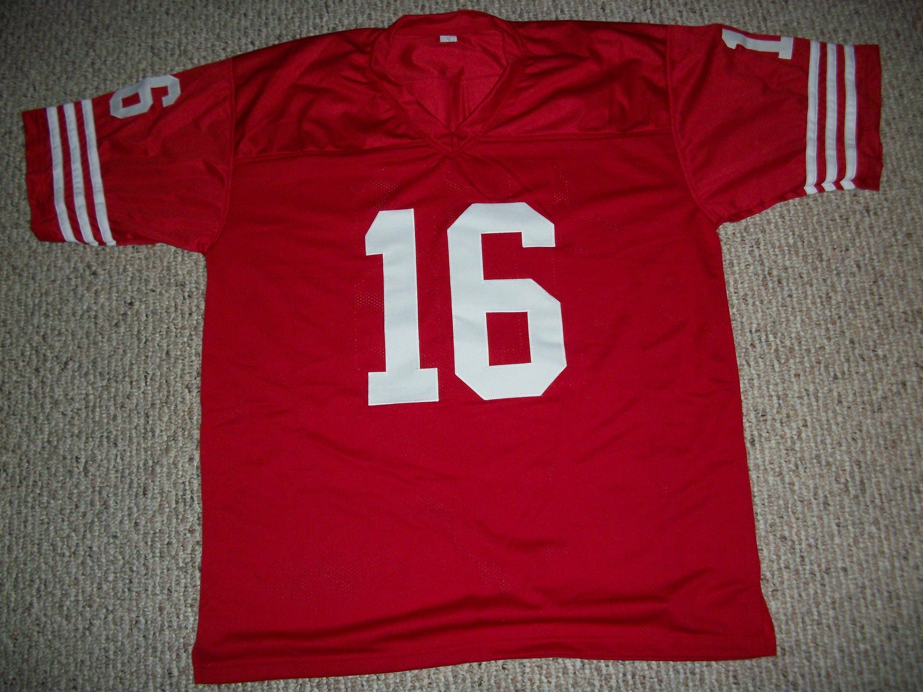 JOE MONTANA Nouveau maillot de football San Francisco cousu rouge personnalisé non signé Taille S, M, L, XL, 2XL, 3XL - France