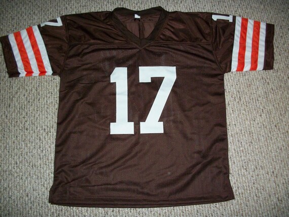 BRIAN SIPE Unsigned Custom Brown Sewn New Football Jersey Size S BRIAN SIPE Unsigned Custom Brown Sewn New Football Jersey Size S