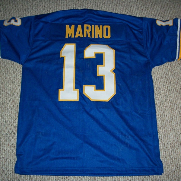 DAN MARINO Pittsburgh College Unsigned Custom Blue Sewn New Football Jersey Size S, M,L,XL,2XL,3XL