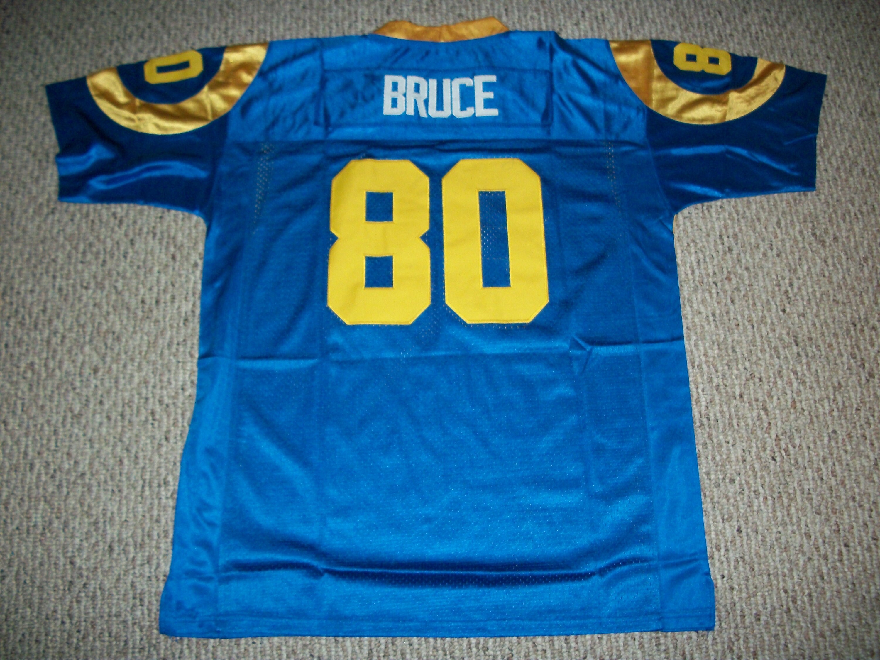 ISAAC BRUCE Louis Unsigned Custom Blue Sewn New Football