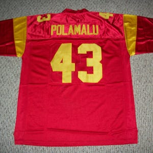 TROY POLAMALU Unsigned Custom College Red Sewn New Football Jersey Sizes S-3XL