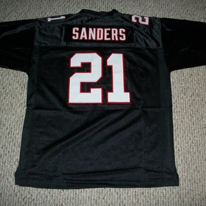 DEION SANDERS Atlanta Unsigned Custom Black Sewn New Football Jersey Sizes S-3XL