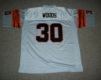 Camiseta de fútbol americano nueva, blanca, sin firmar, de ICKEY WOODS, Cincinnati, tallas S, M, L, XL, 2XL, 3XL.