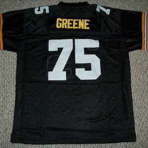 JOE GREENE Unsigned Custom Pittsburgh Black genaaid nieuw voetbalshirt maat S, M, L, XL, 2XL, 3XL