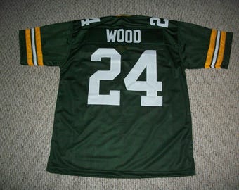 WILLIE WOOD Green Bay Unsigned Custom Green Sewn New Football Jersey Sizes S-3XL