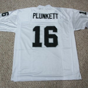 JIM PLUNKETT 未署名カスタム LA/オークランド ホワイト 縫製 新品 フットボール ジャージ サイズ S-3XL
