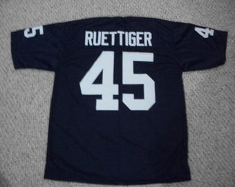 RUDY RUETTIGER Unsigned Custom Navy Blue Sewn New Football Jersey Sizes S-3XL