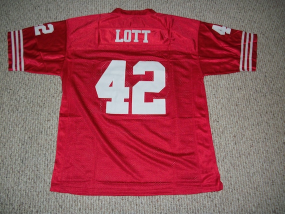 RONNIE LOTT Unsigned Custom Red San Francisco 49ers Sewn New