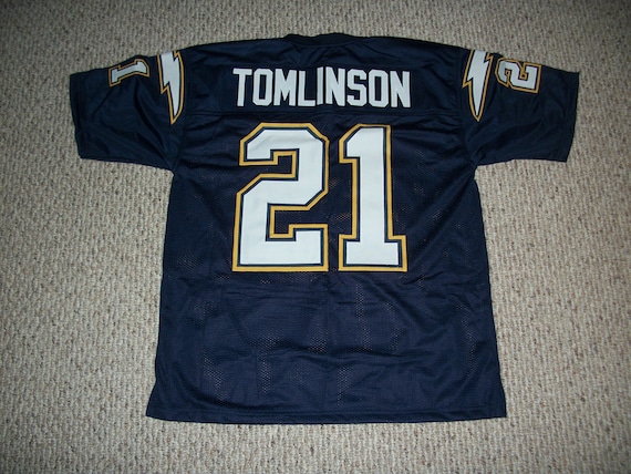 Ladainian TOMLINSON Unsigned Custom San Diego Dark Blue Sewn New