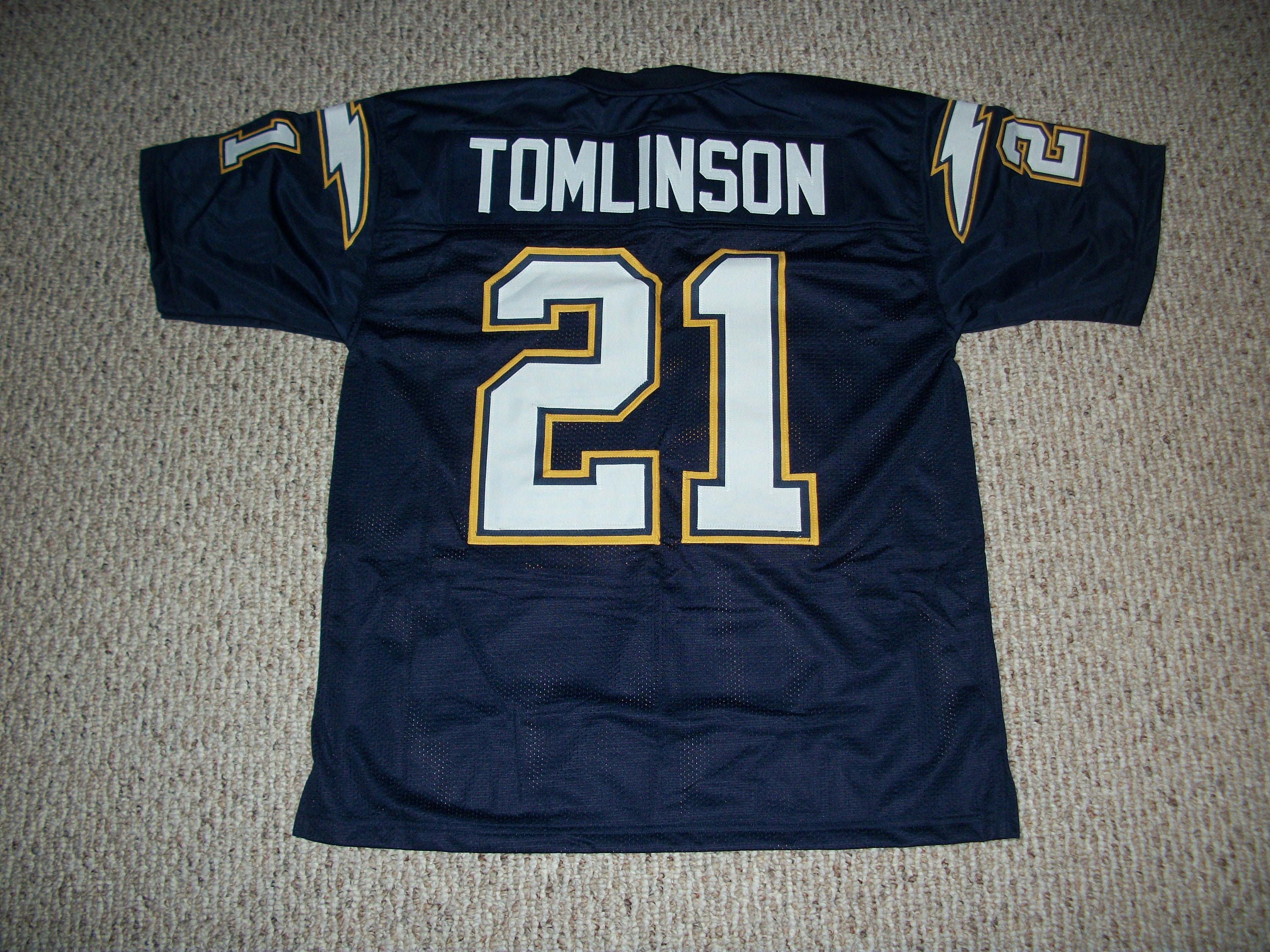 LaDAINIAN TOMLINSON Unsigned Custom San Diego Dark Blue Sewn New Football Jersey Sizes S-3XL