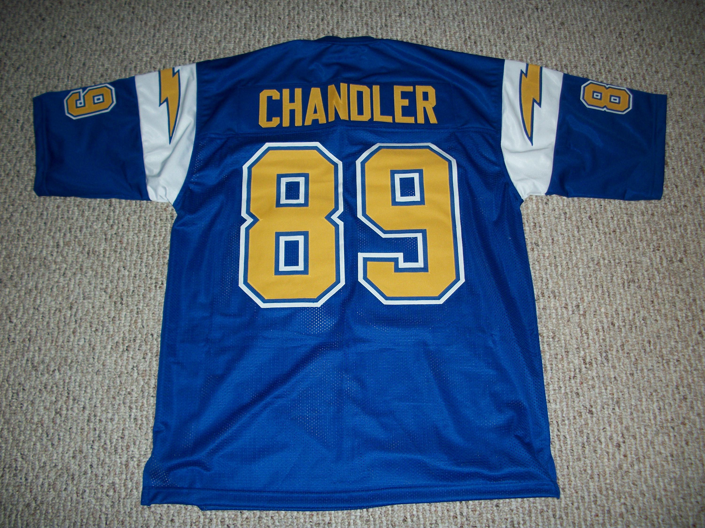 WES CHANDLER Unsigned Custom San Diego Blue Sewn New Football Jersey Sizes S-3XL