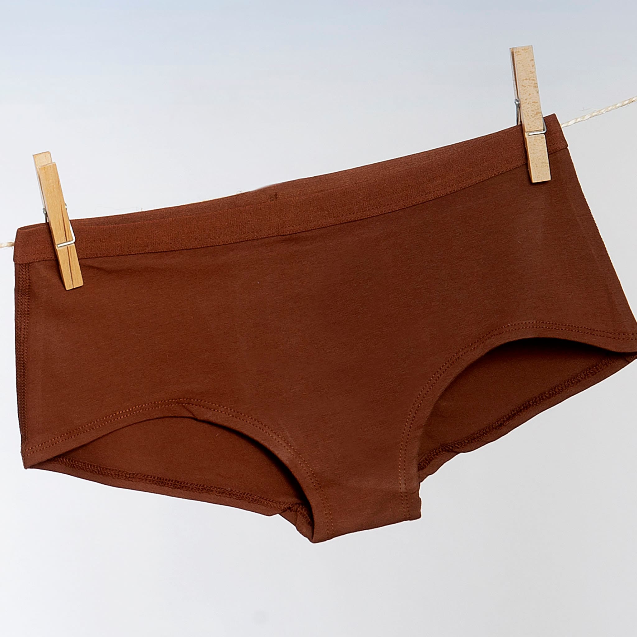 Sustainable Cotton Underwear Chestnut mid Nude Boyshorts Etsy Singapore