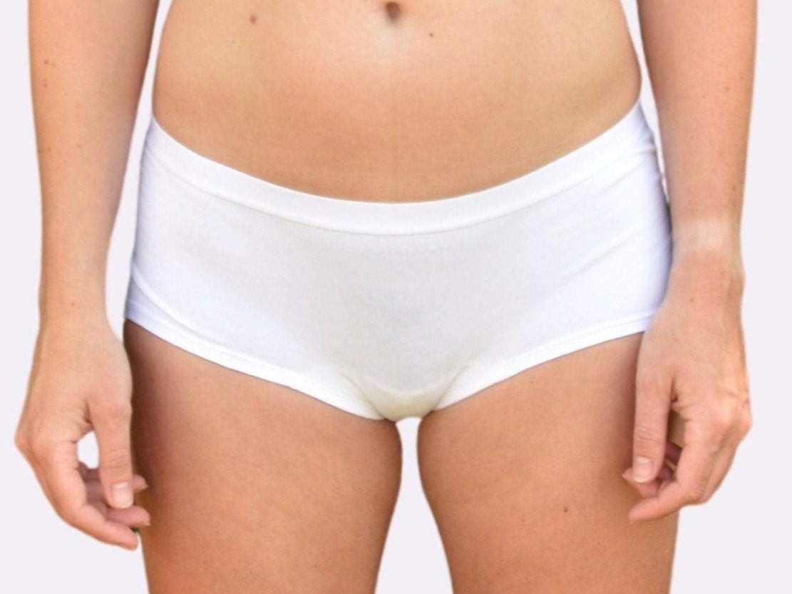 Sustainable Cotton Underwear White Boyshorts Organic Cotton 