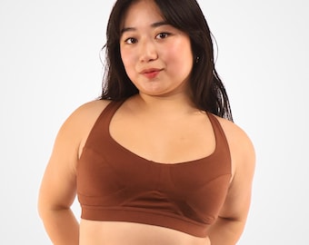 Organic Cotton Chestnut Non-wired Bra - Sustainable Women's Underwear