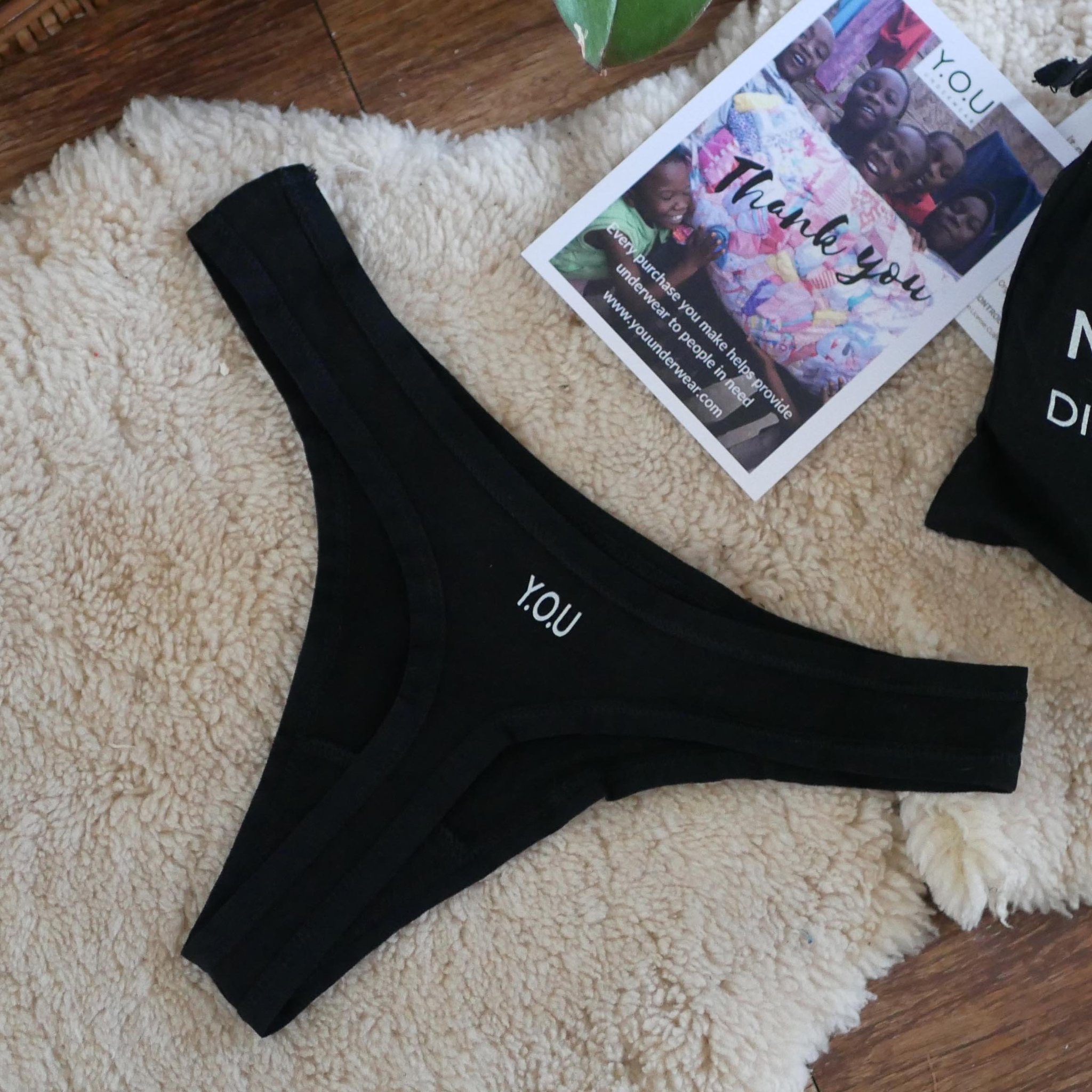 Sustainable Matching Underwear Set Black Bralette and Thong Organic Cotton Etsy