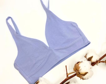 Mädchen Bralette aus Bio-Baumwolle in Hellblau