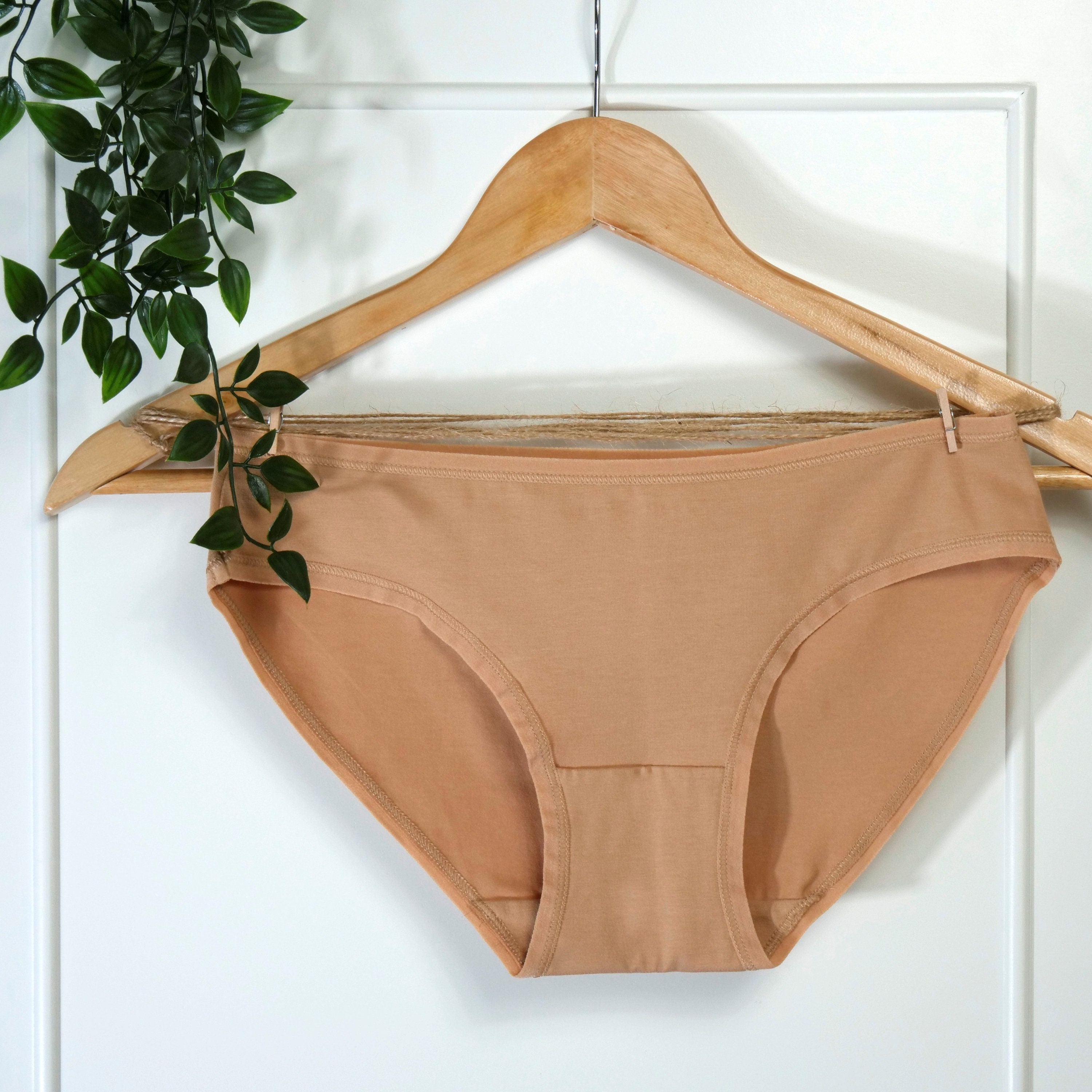 Blue cotton gathered panties - eco-responsible lingerie made in France –  House of Marlow