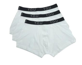 Pack of 3 Men's Organic Cotton Boxers in White - Sustainable Underwear