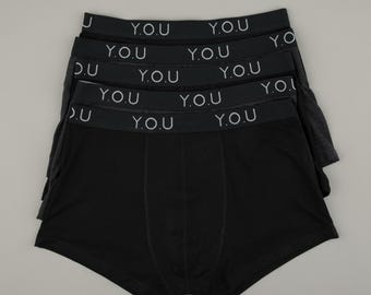 Pack of 5 Men's Organic Cotton Boxers in Black - Sustainable Underwear