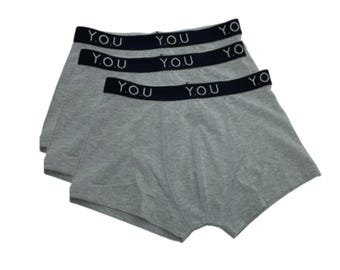 Pack of 3 Men's Organic Cotton Boxers in Light Grey - Sustainable Underwear