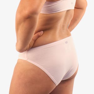 Organic Low Rise Bikini - Sustainable Light Pink Cotton Underwear