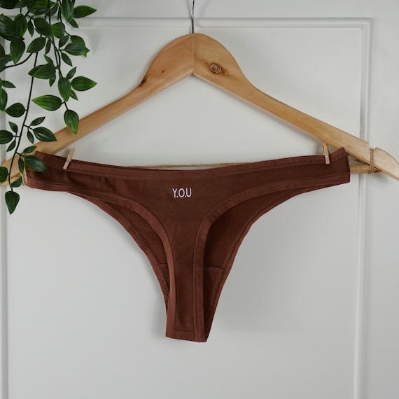 Sustainable Cotton Thong Chestnut mid Nude Organic Cotton -  Canada