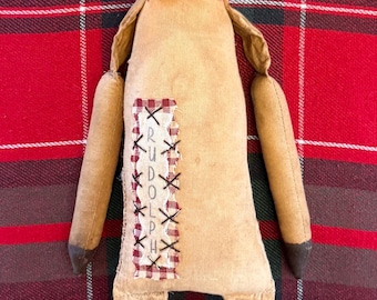 Santa’s Reindeer Primitive Hanger Folk Art Rustic Christmas Decoration Hand Made Hand Painted