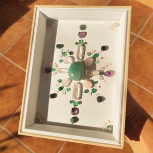 Customized Couple Birth Chart Crystal Mandala Healing Stone Balance Energy Stones Personalized Relationship Anniversary Gift Wedding Gift