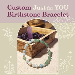 Bracelet énergie personnalisé astrologie 6 mm Personnalisez votre zodiaque Bracelet pierres de guérison Horoscope signe astrologique Pierres précieuses Cadeaux personnalisés