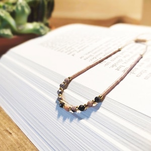 Good Luck Wish Bracelet Anklet Picture Jasper Gemstone Miyuki Bead Friendship Bracelet Minimalist Boho Adjustable Slip Knot Best Friend Gift