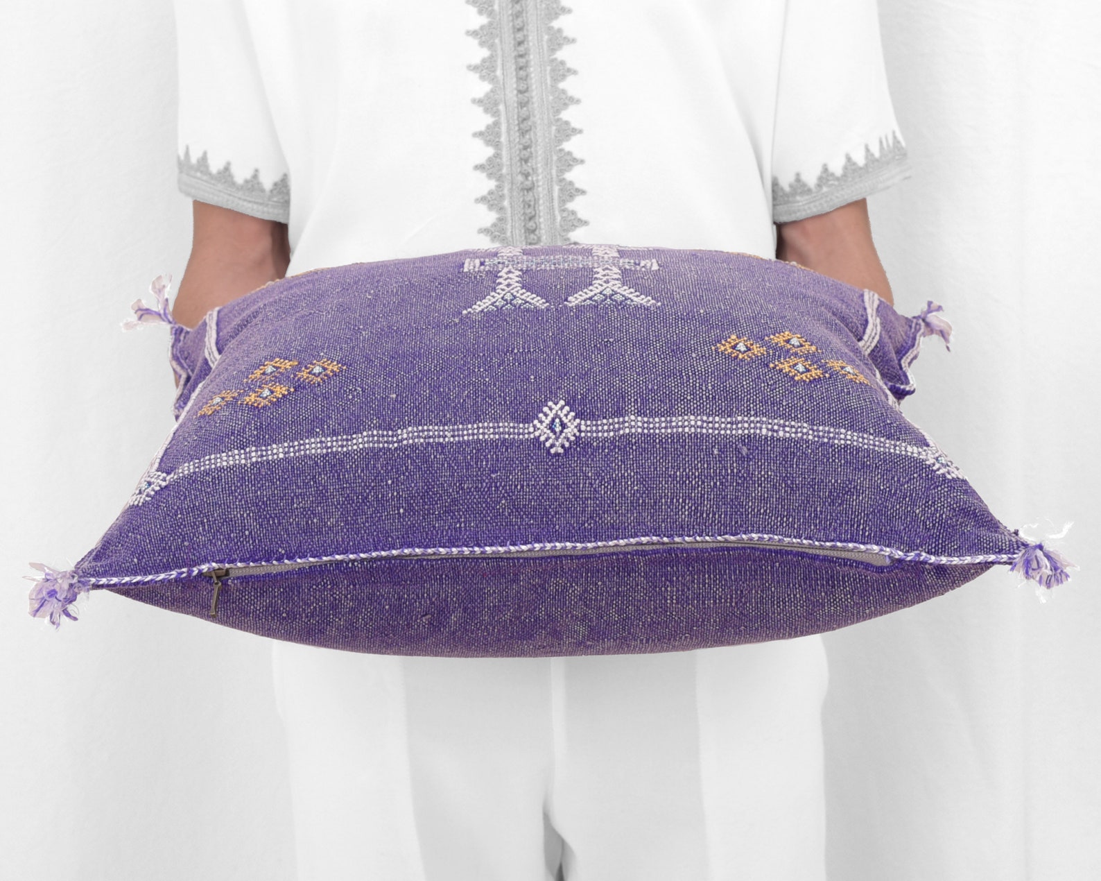 Silk Moroccan Pillow Purple Moroccan Silk Pillow 20x20 Etsy Norway
