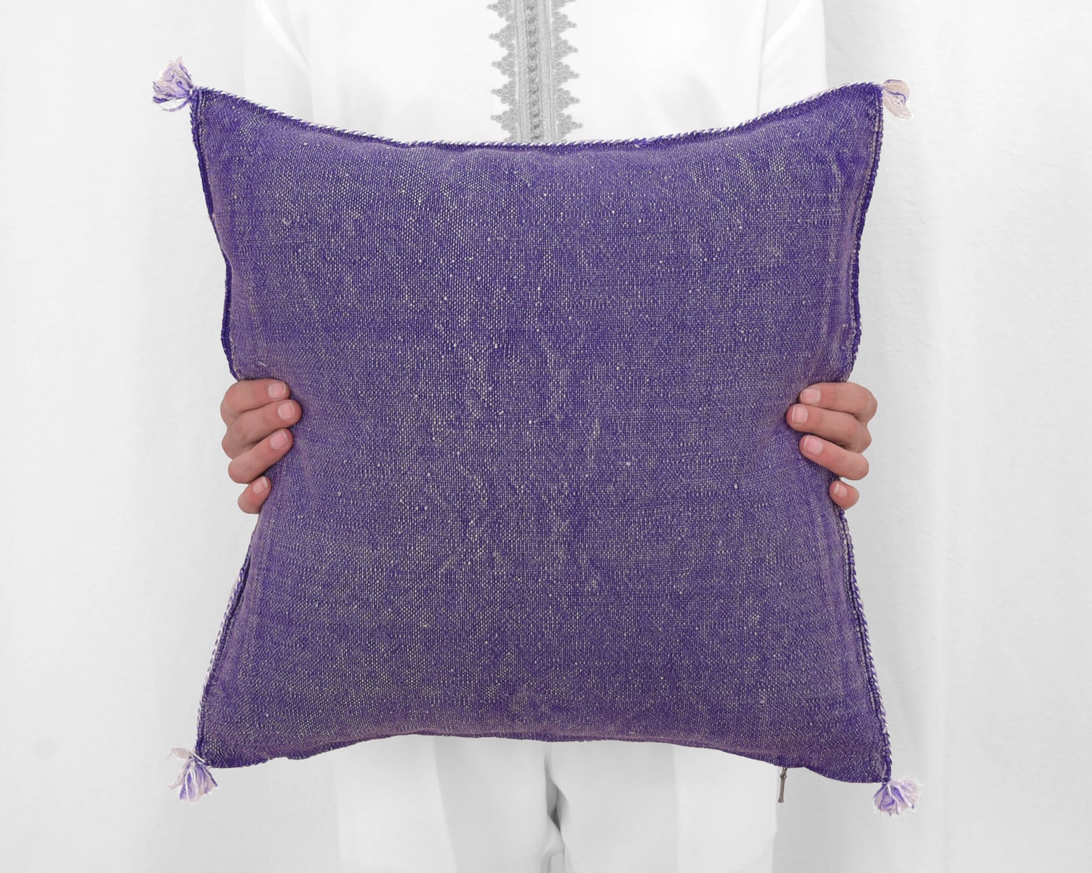 Silk Moroccan Pillow Purple Moroccan Silk Pillow 20x20 Etsy