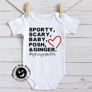 Spice Girls Onesie® or Tshirt, Girl Band Onesie®, Sporty Spice, Scary Spice, Posh Spice, Ginger Spice, Baby Spice