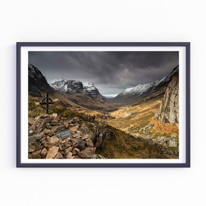 Scotland Photography Print, Glen Coe Mountain Print, Scotland Highlands, Art Print,  Scotland Travel Print, West Highland Way