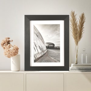 Glasgow Imax & Science Centre Framed Black and White Photography Print.