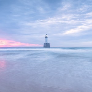 Rattray Head Lighthouse Print, Seascape Print, Nautical Decor, Landscape Wall Art.  Scotland Gift, Abstract Art
