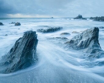 Rockham Beach, Devon photography, Seascape Print