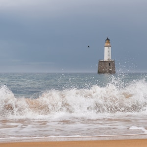 Rattray Lighthouse, seascape print.  Scotland photography, Scotland print.
