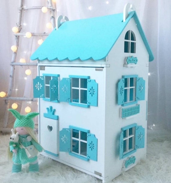 blue dolls house