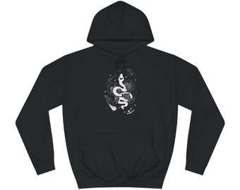 Witchy Vibe Unisex College Hoodie with Mystic Snake