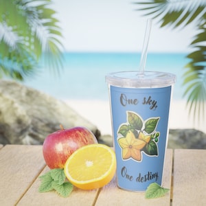 Kingdom Hearts inspired Plastic Tumbler with Straw