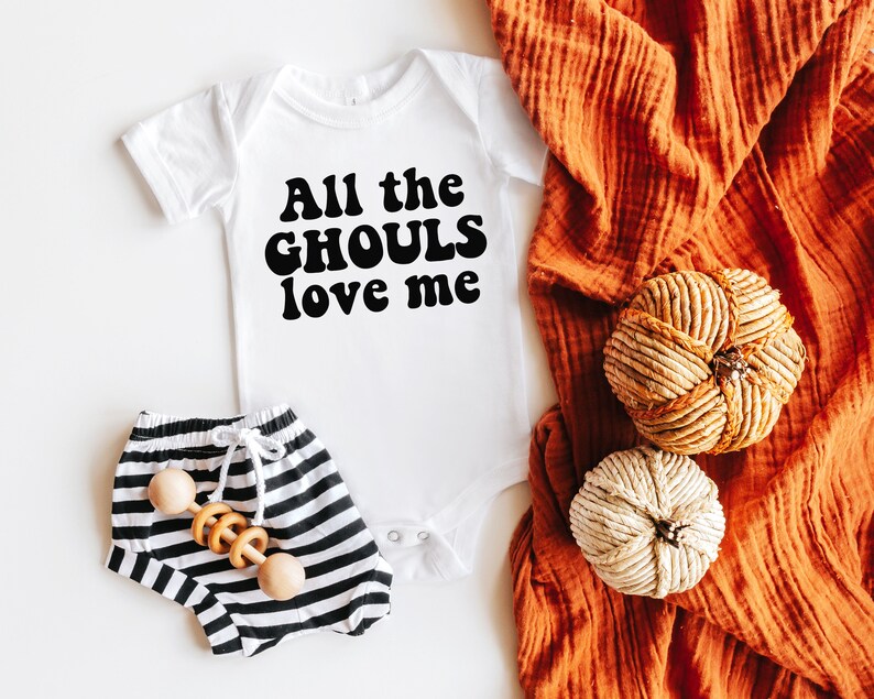 Halloween outfit All the ghouls love me funny baby onesie Halloween onesie Halloween baby fall baby boy outfits baby boy onesie